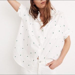 Madewell embroidered cactus courier shirt